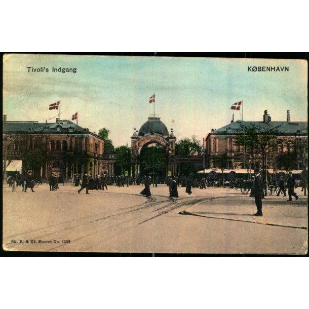 Kbenhavn - Tivolis Indgang - Sk. B. &amp; Kf. 1529 - Brugt