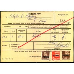 Fragtbrev - 50 re Fr. IX - 1og 2kr Rigsvben Prov.  - Fra Esbjerg til Fan 23. Juni 1975