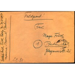 Tysk Feldpostbrev - Feldpoststempel 14 - 11 - 44 - Feldpost No. 35189 P - Til Berlin