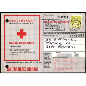 Dansk Rde Kors - Girokort - Brugt