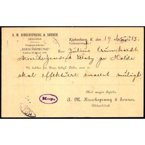 A.M. Hirschsprung & Snner - Kbh. - u/n - Brugt