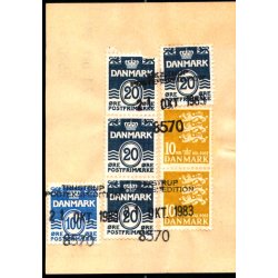 Efterporto - Debetseddel Trustrup  21 Okt. 1983 -  21 kr. 80 re 