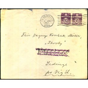 Perfin - Kbenhavns Kommune p Kort - Kbenhavns kommunes Fortsttelseskursus - Stemplet