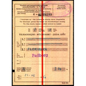 Tilbagerejse - Flensburg - Padborg - 1950