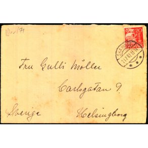 Censurbrev fra Danmark  21 - 7  - 42 - Til  Sverige