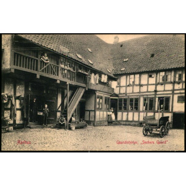 Aarhus - Gaardinteri�r "Sechers Gaard" - Hempelske Bogh. u/n - Ubrugt