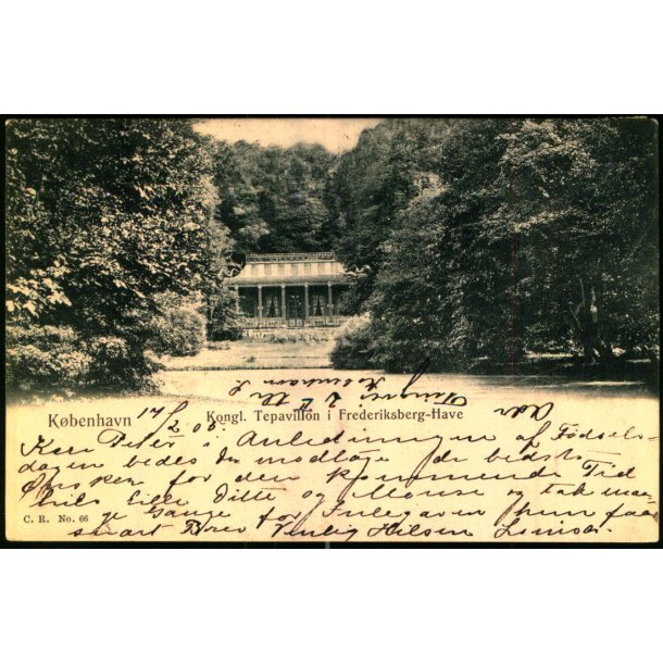 Kbenhavn - Kongl. Tepavillon i  Frederiksberg Have - C. R. 56 - Brugt
