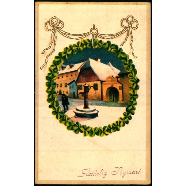 Gldeligt Nytaar - Jul 1914 p bagsiden - Serie 181 - Brugt