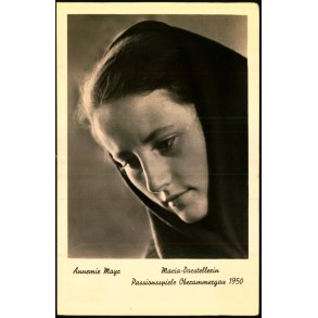 Annemie Maye - Passionsspile Oberammergau 1950 - Ubrugt - Har vret klbet op !