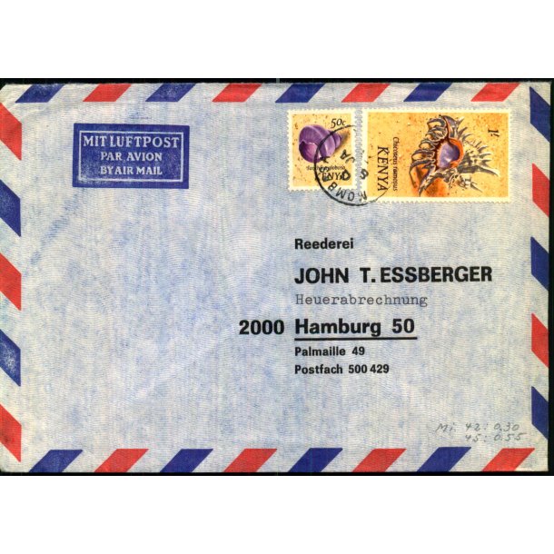 Luftpost Brev fra Kenya til Tyskland - 8 - 1 - 73