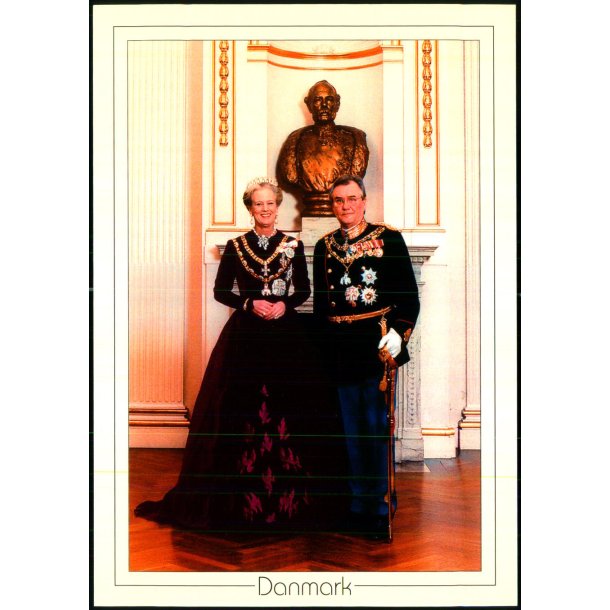 Dronning Margrethe - Prins Henrik - Coulor print D 132 - 12x17 cm. - Ubrugt