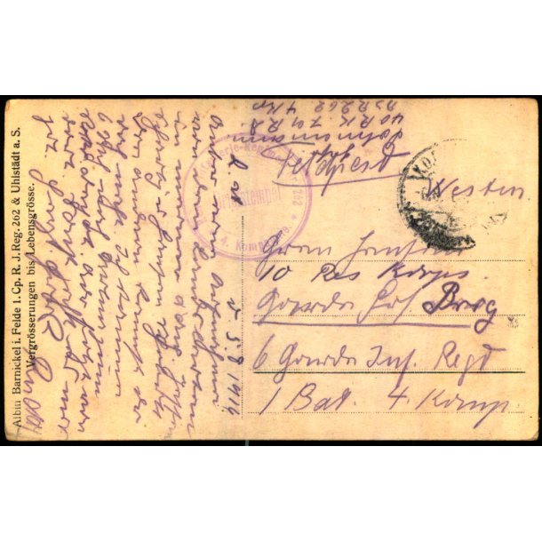 Feldtpost - 5 - 8 - 16  - Forside : Soldater