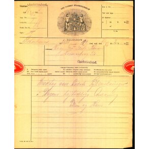 Telegram - Den Dansk Statstelegraf  1914 - Fra Kbenhavn Til Charlottenlund