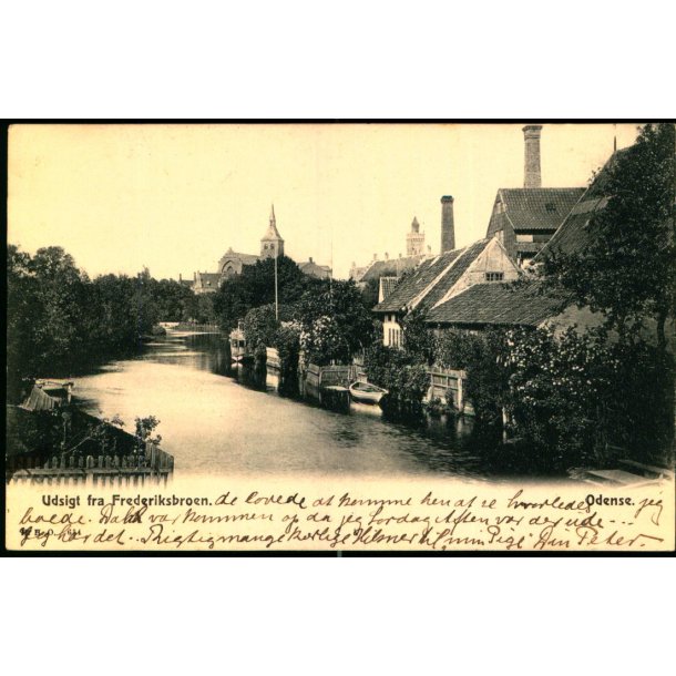 Udsigt fra Frederiksbroen - Odense - H.H.O. 654 - Brugt