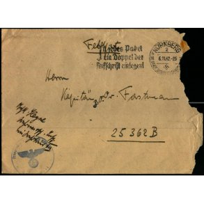 Tysk Feldpostbrev - Nrenberg 6 - 11 - 42 - Feldpost No. 25362 B  - Til Dr. Forstmann