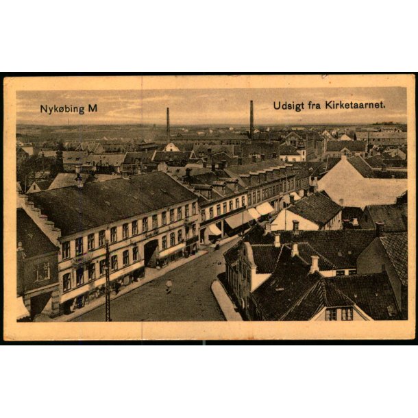 Nyk�bing M. - Udsigt fra Kirketaarnet - Nr. 1018 - Brugt