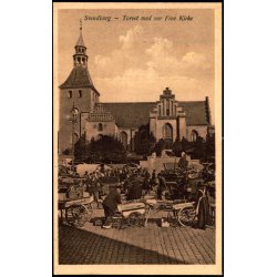 Svendborg - Torvet med Vor Frue Kirke - Einar Hansens Bogh.  9036 - Ubrugt