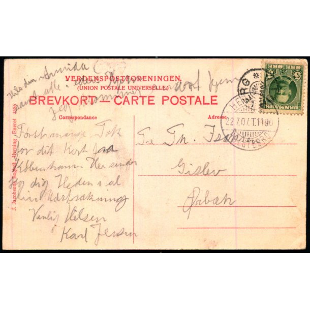 VILDBJERG p Postkort