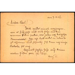 Tysk Feldpostkort - Feldpoststempel  13 - 11 - 43 - Til Donau - No. 26944 D