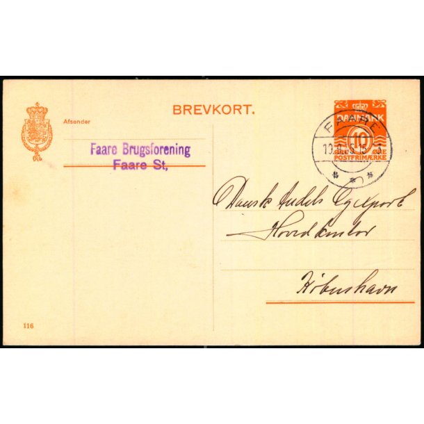 Faare Brugsforening - Faare St. - 116 - Brugt. 