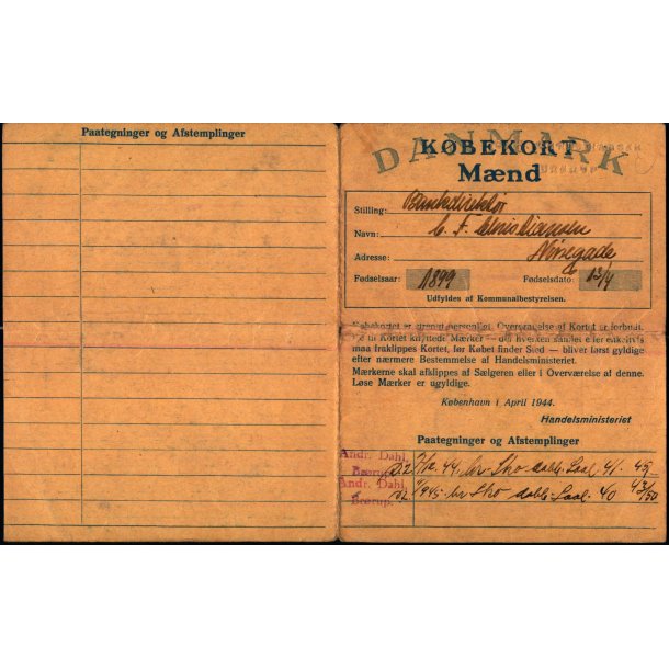 Kbekort - Mnd med Ptegninger - 2 Verdenskrig