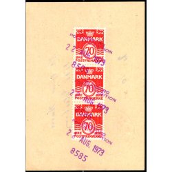 Efterporto - Debetseddel Glesborg 22 - 8- 73 -  2 kr. 10 re 