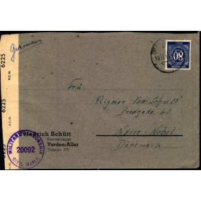 Efterkrigs Censurbrev fra Tyskland  10 - 11 - 48 - Til Nrre-Nebel