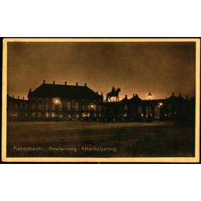 K�benhavn - Amalienborg i Aftenbelysning - Stender 33145
