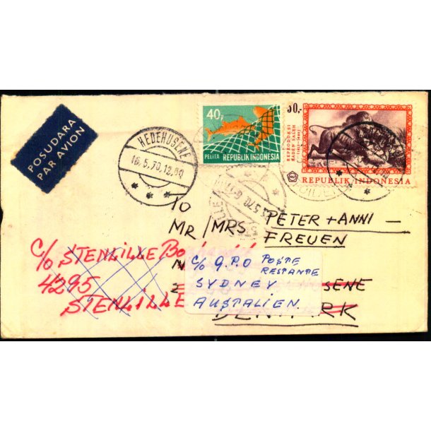 Luftpostbrev fra Indonesien 16 - 5 - 70