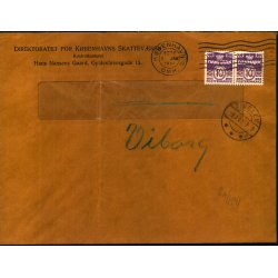 Perfin - Kbenhavns Kommune p Brev - Kbenhavns Skattevsen - Stemplet