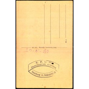  K.F.U.M. Skandinavisk Afdeling Stempel - M. Rasmussen 91 - Ubrugt - Nlehuller !