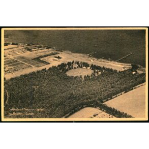 S�en med S�bad og Pavillon i Sunds - Luftfoto T. Frandsen Papir 86884 - Ubrugt