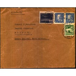 Luftpost Brev fra Sverige til Kenya - 23 - 9 - 35