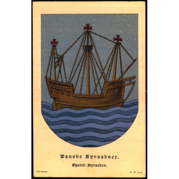 Danske Byvaabner - Nysted Byvaaben - Fritz benzen 42 - Ubrugt