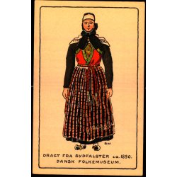 BW - Dragt fra Sydfalster ca. 1830 - Dansk Folkemuseum - Alfred Jocobsen 43 - Ubrugt