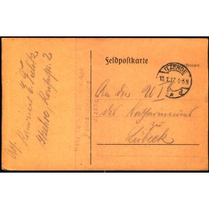 Feldpostkarte - Itzehoe  18 - 1 -17 - Til Lbeck