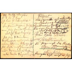  Feldpost - Flensburg   17 - 3 -16 - Til Apenrade  - Billedside : Flensburg