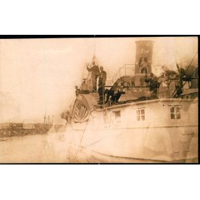 Kong Chr.X - Prins Frederik og Knud p Kongeskibet - Fotokort u/n - Ubrugt