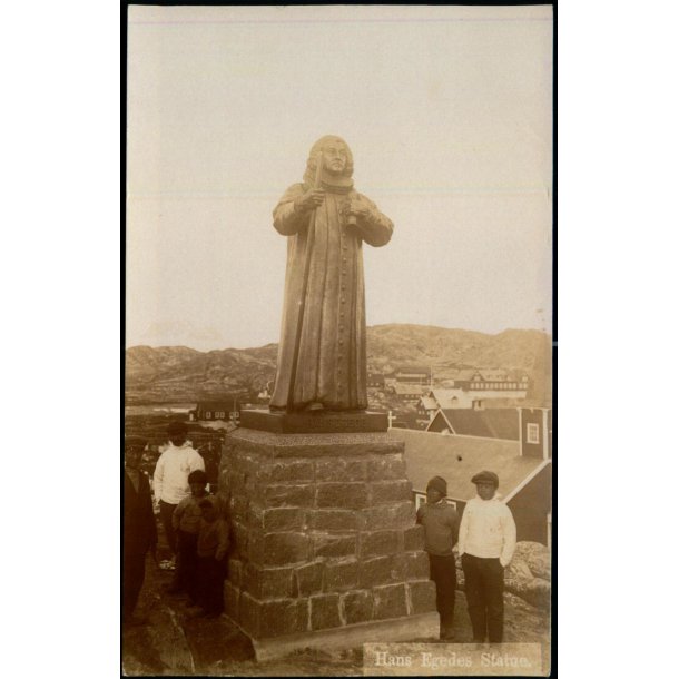 Hans Egedes Statue - Fotokort u/n - Ubrugt