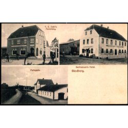 Skodborg - T.E.Dahls Forretning - Bertrams Hotel - M�llegade - A. Juul u/n - Brugt