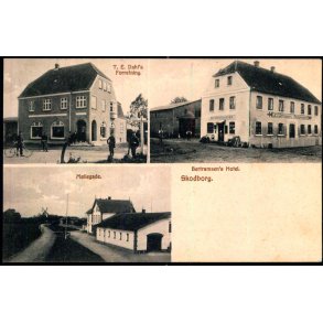 Skodborg - T.E.Dahls Forretning - Bertrams Hotel - M�llegade - A. Juul u/n - Brugt
