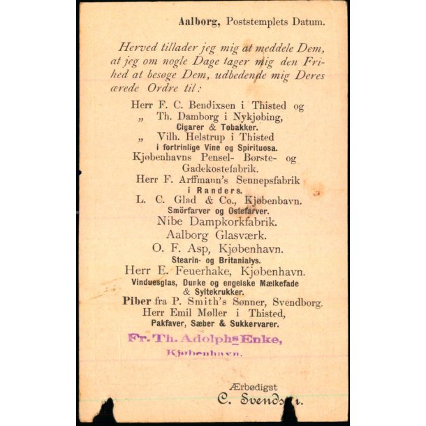 C. Svendsen - Aalborg - u/n - Brugt