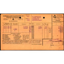 Postkvitering - Nordsjllands Elektricitetsvrk og Sporvejs Aktieselskab - 1951