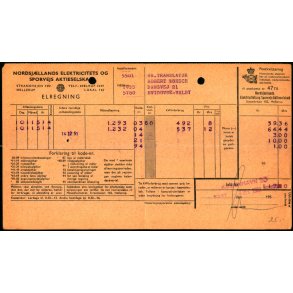 Postkvitering - Nordsjllands Elektricitetsvrk og Sporvejs Aktieselskab - 1951