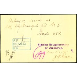 Fjelds Brugsforening - pr. Aalestrup - u/n - Brugt. 