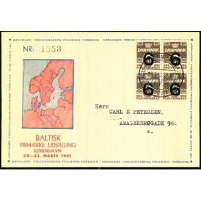Baltisk Frimrke  Udstilling - 20. - 21.  Marts 1941 - Kbenhavn