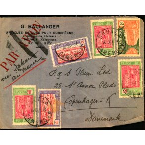 Luftpost Brev fra Cameroun til Danmark - 16 - 10 - 37