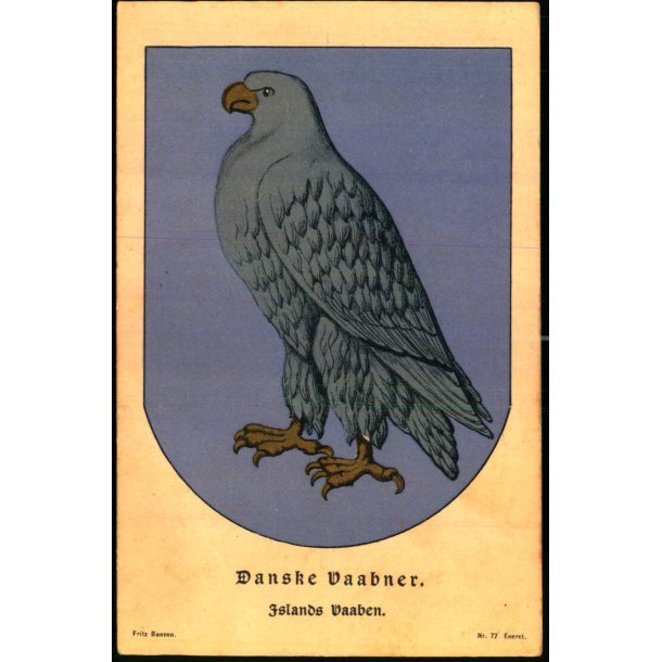 Danske Byvaabner - Islands Vaaben - Fritz Benzen 77 - Ubrugt