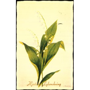 V. Hancke - Hjertelig Lyknskning - Liljekonval - Stender Serie 400 - Brugt