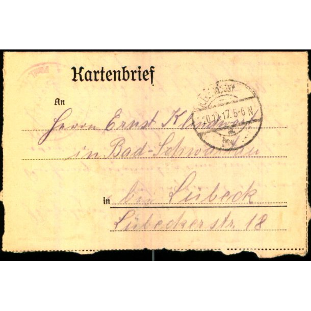 Kartenbrief - 20 - 12 - 17 - Til Lbeek